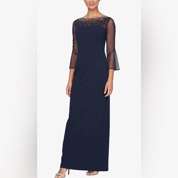 Alex Evenings | Dresses | Alex Evenings Womans Long Shift Dress | Poshmark